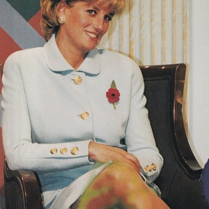 Original Vintage Mini Poster / Magazine Clipping - Diana, Princess Of Wales, 1995