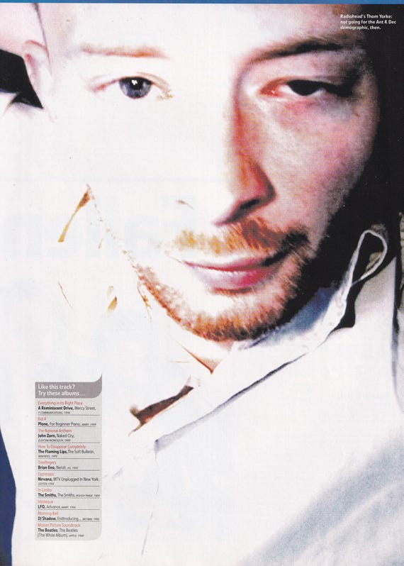 THOM YORKE ZINE Radiohead（𝙄 𝙬𝙖𝙨 𝙗𝙤𝙧𝙣 𝙁𝙤𝙧