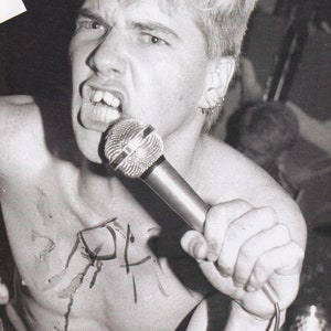 Original Vintage Mini Poster / Magazine Clipping - Darby Crash (The Germs), The Masque, 1977