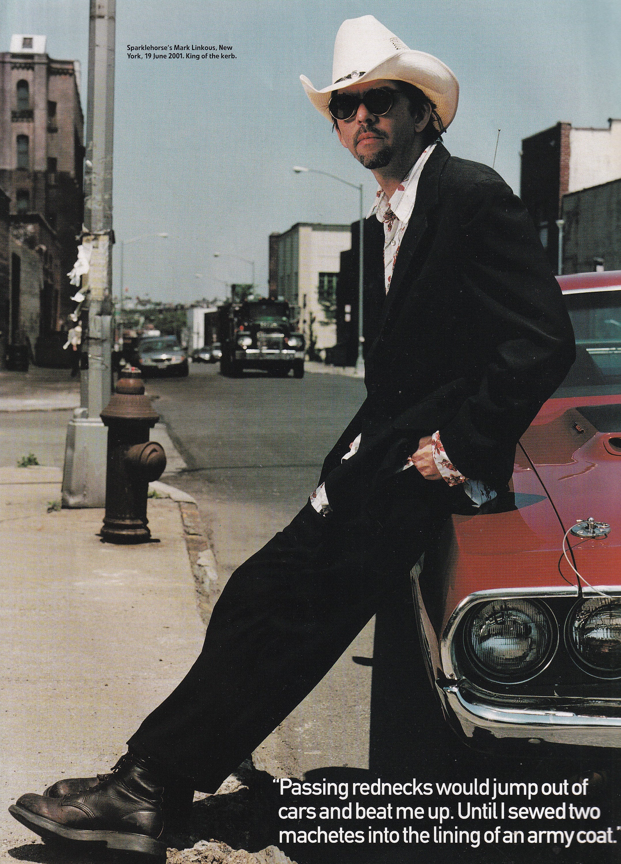Original Vintage Mini Poster / Magazine Clipping - Mark Linkous (Sparklehorse), New York, 2001