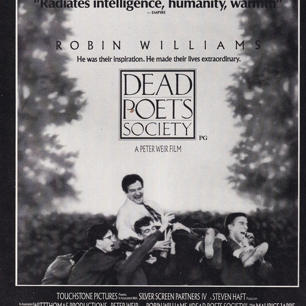 Mini póster vintage original / recorte de revista - Dead Poet's Society