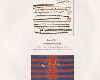 Mini poster vintage original / coupure de magazine - Cocteau Twins - EP d&#39;automne