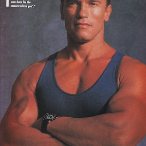 Original Vintage Mini Poster / Zeitschriftenausschnitt - Arnold Schwarzenegger (1991)