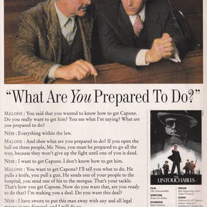 Original Vintage Mini Poster / Zeitschriftenausschnitt - The Untouchables (Classic Motiv)