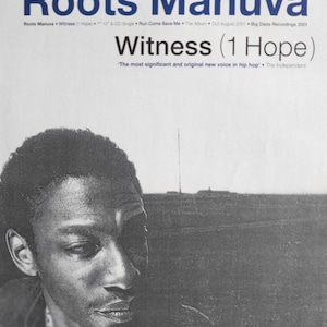 Original Vintage Mini Poster / Magazine Clipping - Roots Manuva - Witness (1 Hope)