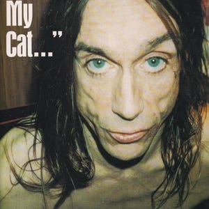 Original Vintage Mini Poster / Magazine Clipping - Iggy Pop - &quot;I Miss My Cat&quot;