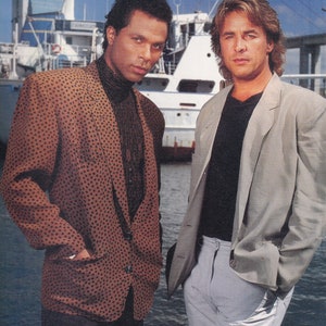 Original Vintage Miniposter / Zeitschriftenausschnitt - Crockett and Tubbs (Miami Pack)