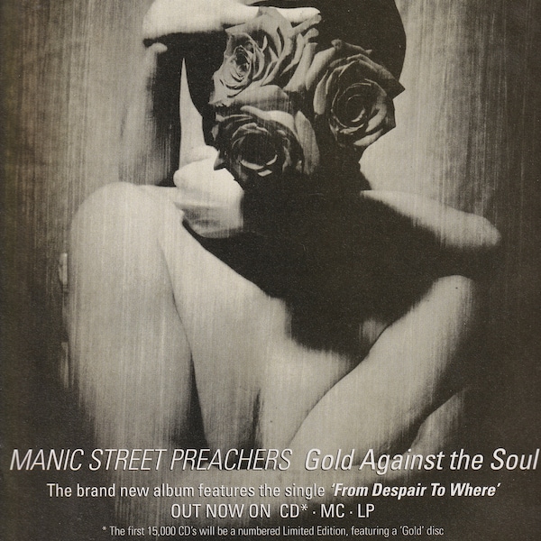 Original Vintage Mini Poster / Magazine Clipping - Manic Street Preachers - Gold Against The Soul