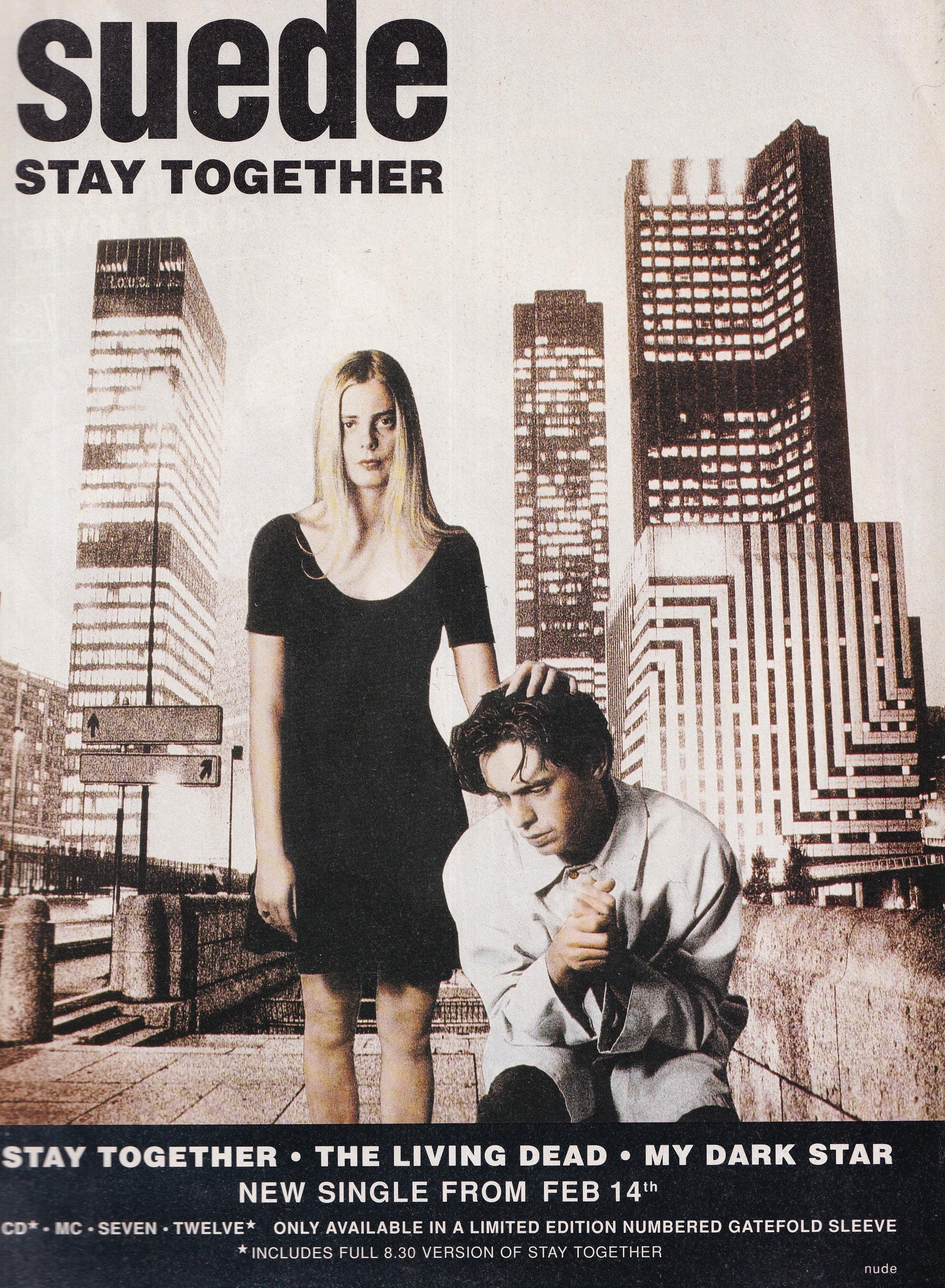 Original Vintage Mini Poster / Magazine Clipping - Suede - Stay