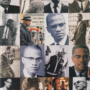 Original Vintage Mini Poster / Magazine Clipping - Malcolm X