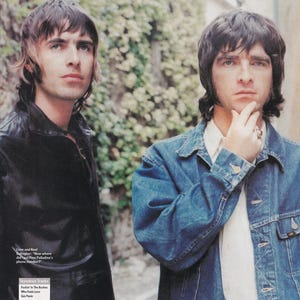 Póster vintage original en miniatura o recorte de revista: Liam y Noel Gallagher (Oasis), verano de 1999