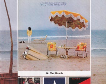 Vintage Neil Young 'on the Beach' Mini Poster Magazine Clipping - Etsy