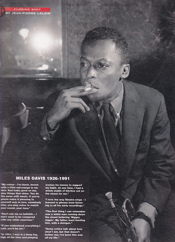 Original Vintage Mini Poster / Magazine Clipping - Miles Davis