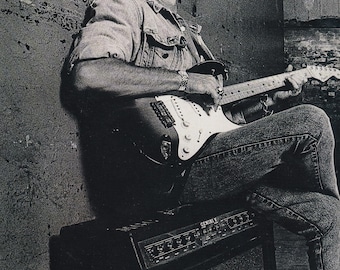Original Vintage Mini Poster / Magazine Clipping - The Rolling Stones' Keith Richards, New York, 1992
