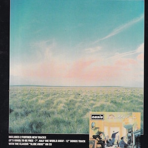 Original Vintage Mini Poster / Magazine Clipping - Oasis - Whatever