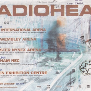 Original Vintage Mini Poster / Magazine Clipping - Radiohead 1997 UK Tour