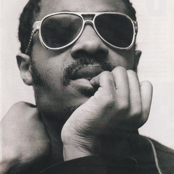 Mini affiche vintage originale / Coupure de magazine - Stevie Wonder (début des années 1970)