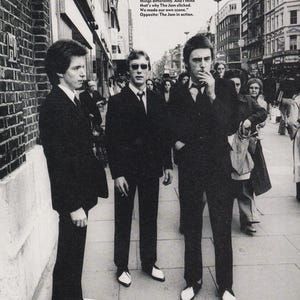 Original Vintage Mini Poster / Magazine Clipping - The Jam, Oxford Street, London, March 1977