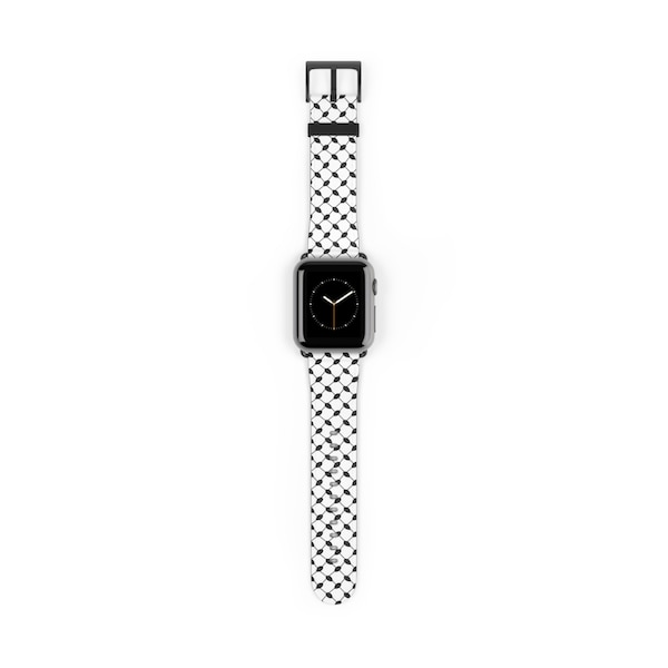 Bracelet Apple Watch | Keffieh palestinien Kufiya Palestine Design arabe palestinien Cadeau pour lui Cadeau pour elle Joli bracelet de montre minimaliste Cool