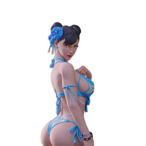 Chun-Li Bikini Character 3D Print STL File: Bring Chun-Li to Life with 3D Printing
