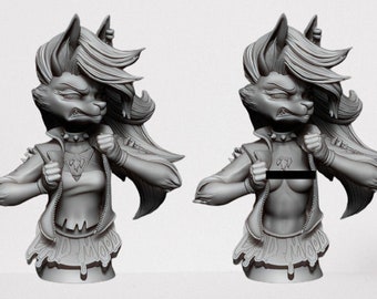 Loona Bust 3D Print STL File - SFW+NSFW