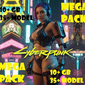 Mega Cyberpunk STL Pack 10 GB STL File for 3D Printing, Pack Mega Collection, Mega Pack, Mega Stl