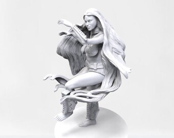Archivo STL para impresión 3D de figura de heroína femenina