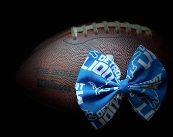 Detroit Lions Jumbo Bow Clip or Headband