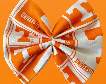 Tennessee Vols Jumbo Bow Clip or Headband (Made to Order)