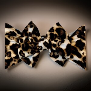 Leopard Print Knit Headwrap: Baby to Toddler