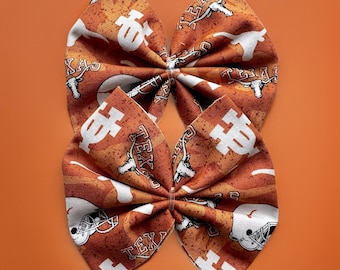 Texas Longhorns Jumbo Bow Clip or Headband (Made to Order)