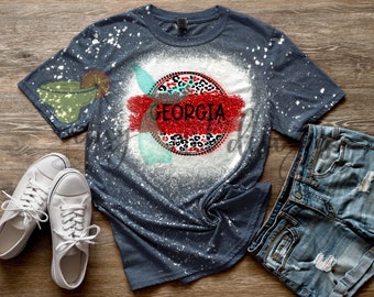 Cheetah Georgia - Red Glitter - PNG Digital Download