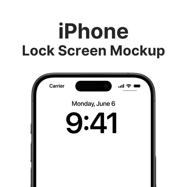 2024 iPhone Lock Screen Mockup PSD, PNG | iPhone 15 Pro | Mockup | iOS Lock Screen | iOS Mockup | iPhone Mockup | Lock Screen Mockup |Mockup