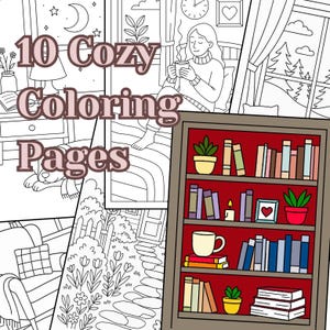 Cozy Coloring Book: 10 Hygge-Inspired Pages (Digital Download)