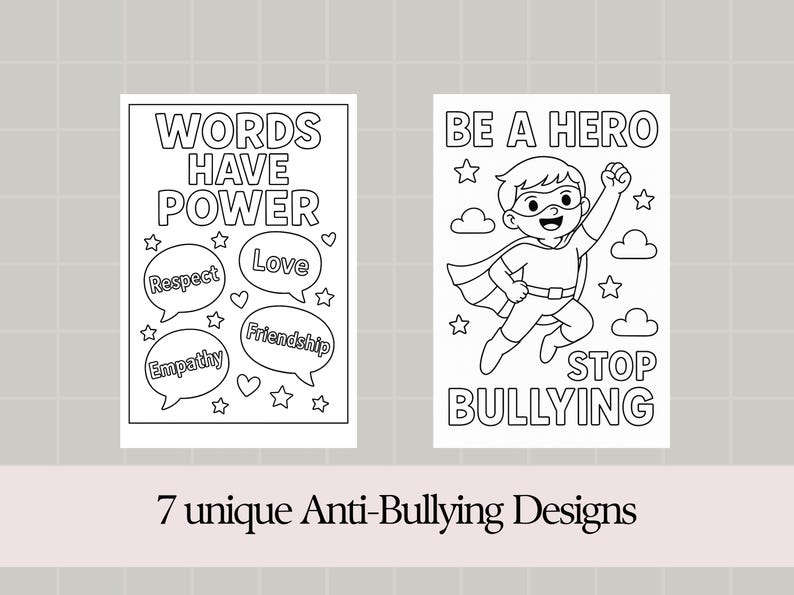 Anti-bullying Coloring Pages | Kindness & Friendship Printables ...