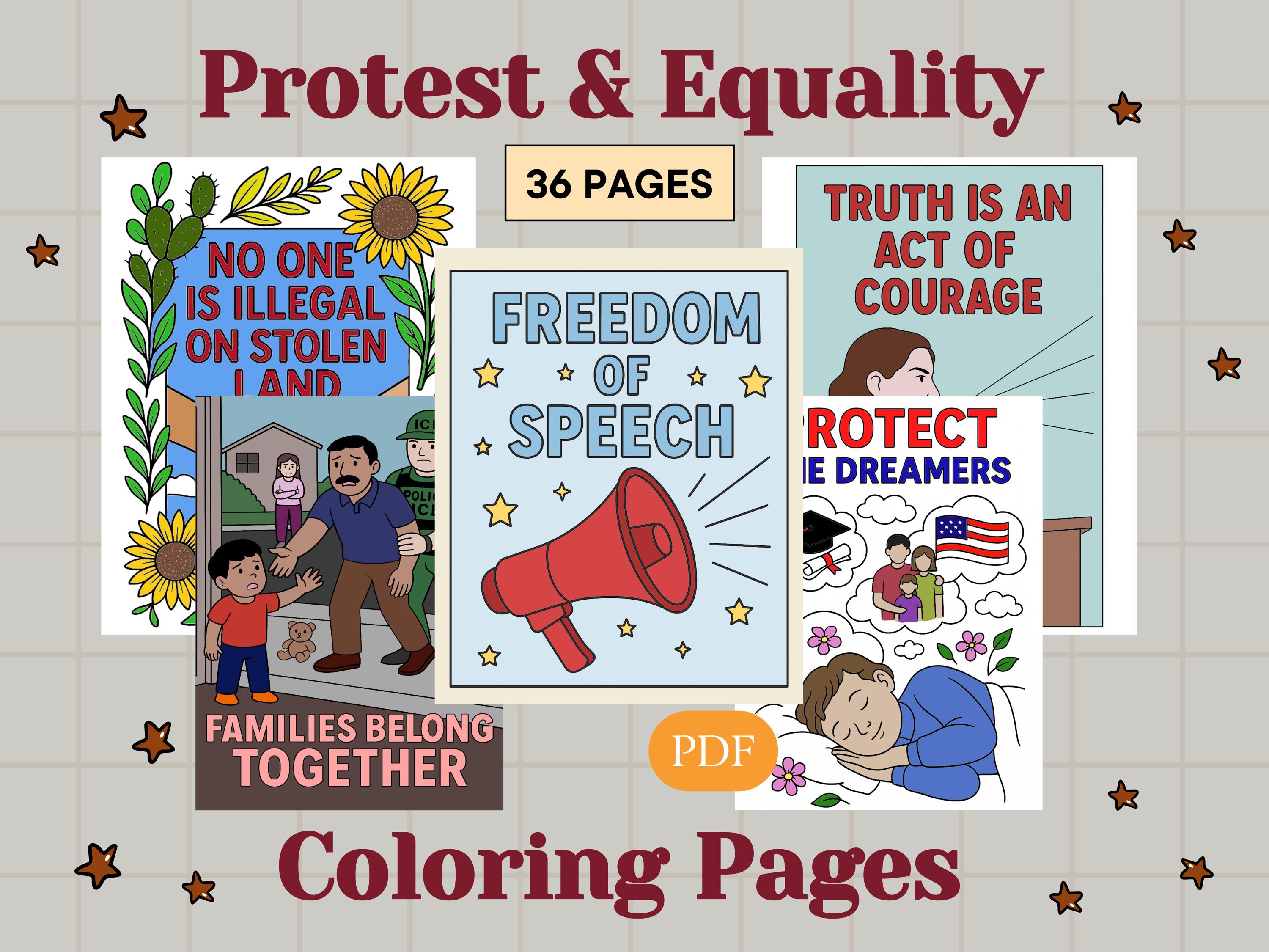 Human Rights Coloring Pages | Activism Activity for Rallies, Protests ...