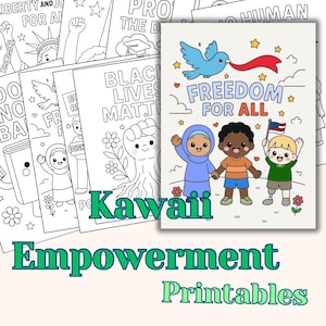 Kawaii Empowerment Coloring Pages: Activism & Inclusion Art (PDF Download)