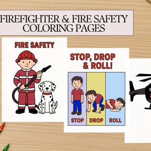 Fire Safety Coloring Pages: Firefighter & Drills (PDF)