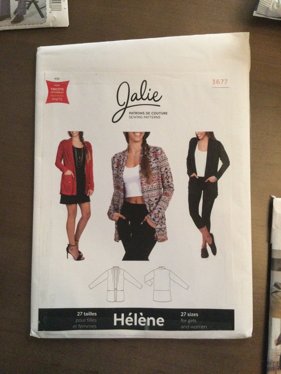 Jalie 3677 Cardigan, Paper Sewing Pattern