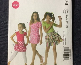 McCall’s 6276 versatile girl’s pattern.  Uncut with FF