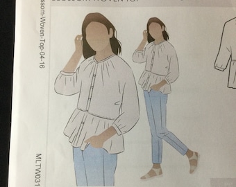 Style Arc Blossom Woven Top Paper pattern. Sizes 4-6