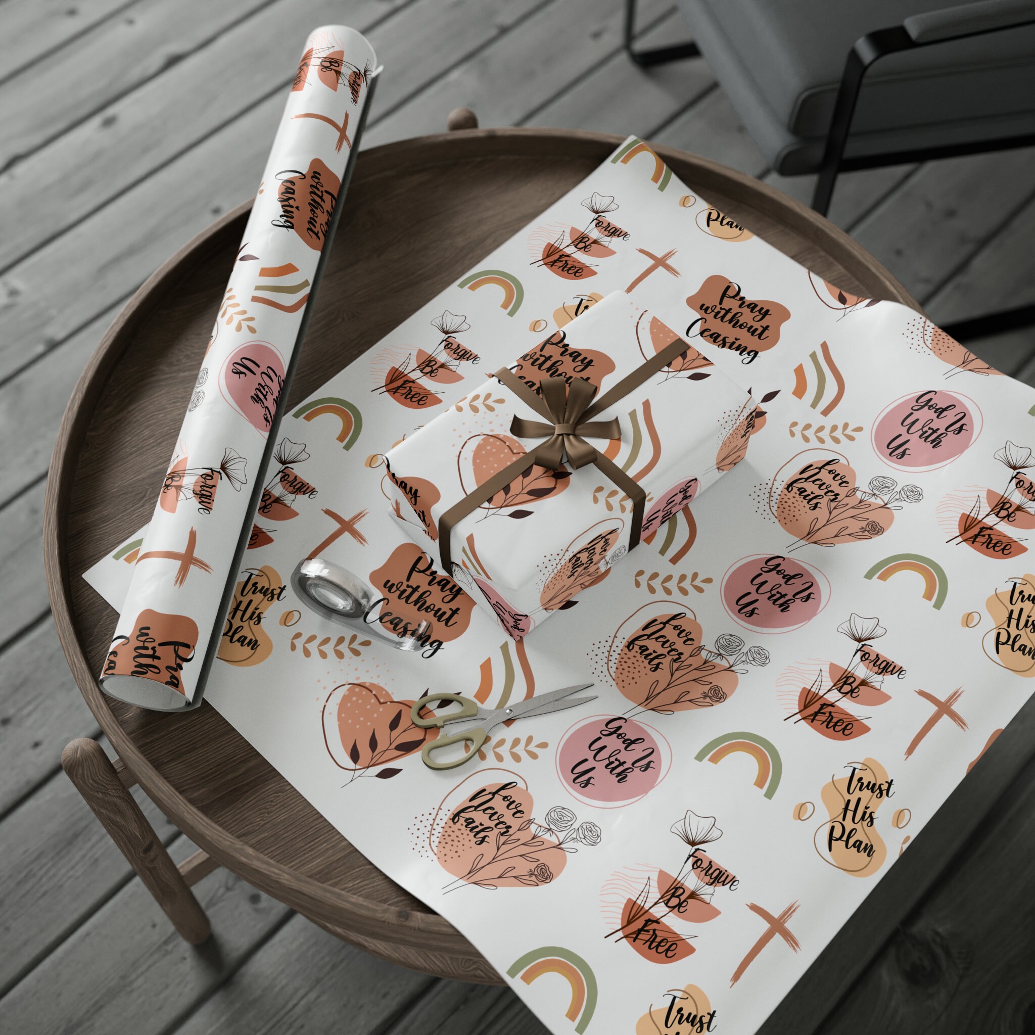 Bible Verse Wrapping Papers Christian Wrapping Paper on Roll Etsy