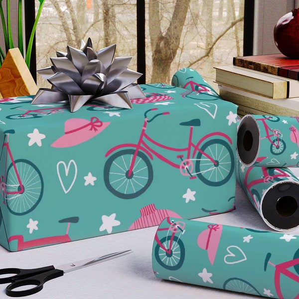 Bike Wrapping Paper Etsy