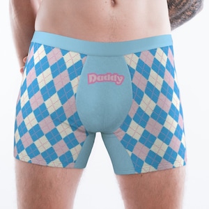Men&#39;s &quot;Daddy&quot; Boxer Briefs | Preppy Dominant Daddy | BSDM Underwear Gift for Men | DDLG Men&#39;s Boxer Briefs | Kinky Couple&#39;s Underwear