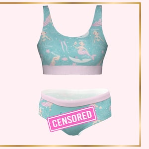 BH und Panty Set: DDLG Naughty Panties Geschenk für Submissive, ABDL Little Space Panties, DDlg Kleidung Fetisch Unterwäsche DDlg Kinky Lingerie