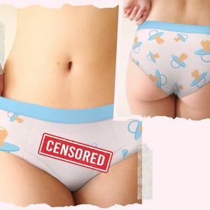 Mature ABDL Baby Little Space Panties Gift for Submissive, ABDL Naughty Panties, DDlg Clothing Fetish Underwear ABDL Regression DDlg Gift