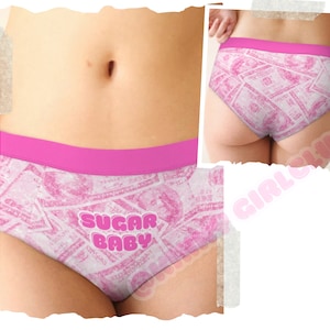 Sugarbaby DDLG Naughty Panties Gift for Submissive, ABDL Little Space Panties, DDlg Clothing Fetish Underwear Kinky Lingerie Fetish Wear