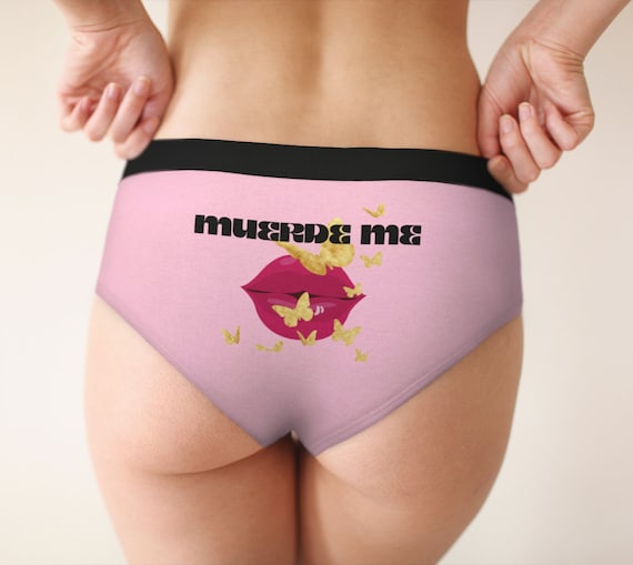 Murde Me Kiss Butterflies Cheeky Brief Panties | Cute Spanish Underwear for Latina GF | Bite Me in Spanish Undies | Cute Adult Underwear - Etsy Murde Me Kiss Butterflies Cheeky Brief Panties | Cute Spanish Underwear for Latina GF | Bite Me in Spanish Undies | Cute Adult Underwear - Etsy