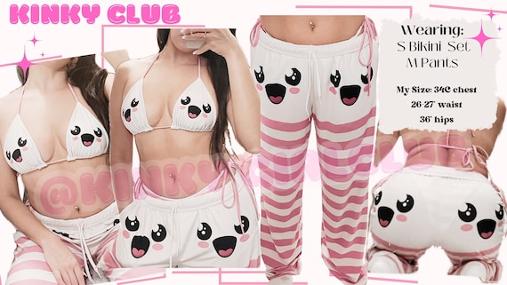 DDLG Clothing Lounge Pants , ABDL Clothing Unisex Wide Leg Pants, Discreet Little Space Sexy Nightwear, Kawaii Clothes, Kawaii Plus Size