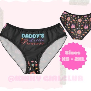 Mature Daddy&#39;s Little Princess Sexy Panties DDLG Naughty Panties Gift for Submissive ABDL Little Space Panties, Submissive Clothing Discreet